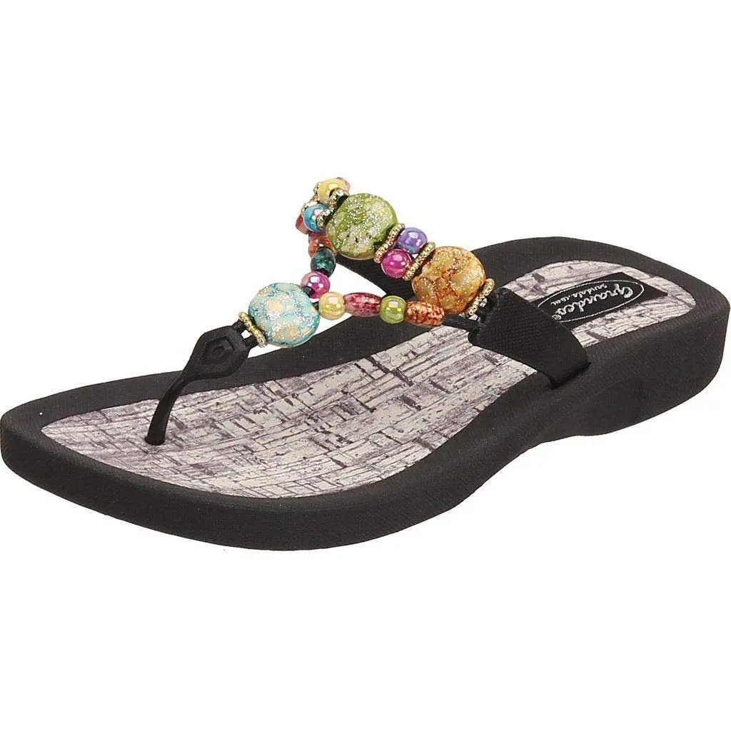 Grandco Women's 24770G Marble Cork Beaded Waterproof Flip-Flops Size 11 | Trendy & Comfortable - main product image