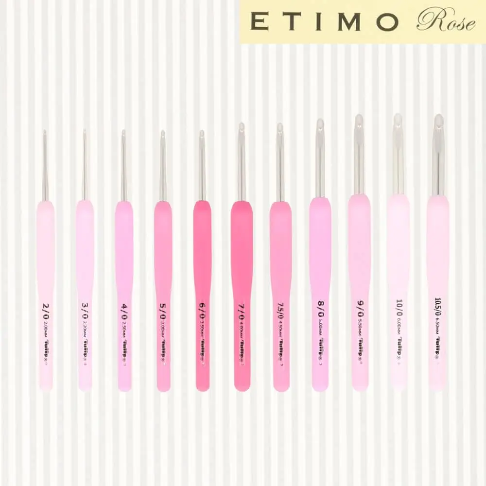 Tulip Company TER-004E Tulip Etimo Rose crochet hook 3/2.2mm | Silicone ergonomic handle for crochet in India - view 7