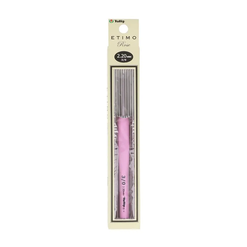 Tulip Company TER-004E Tulip Etimo Rose crochet hook 3/2.2mm | Silicone ergonomic handle for crochet in India - view 4