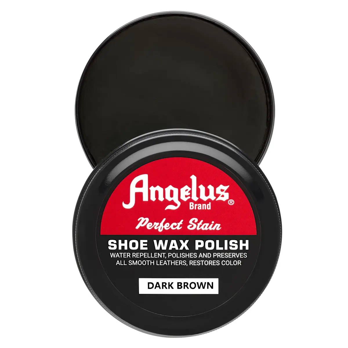 Angelus Shoe Wax Polish 3oz (Dark Brown) | Water-Repellent Leather Care for Boots & Saddles - main product image