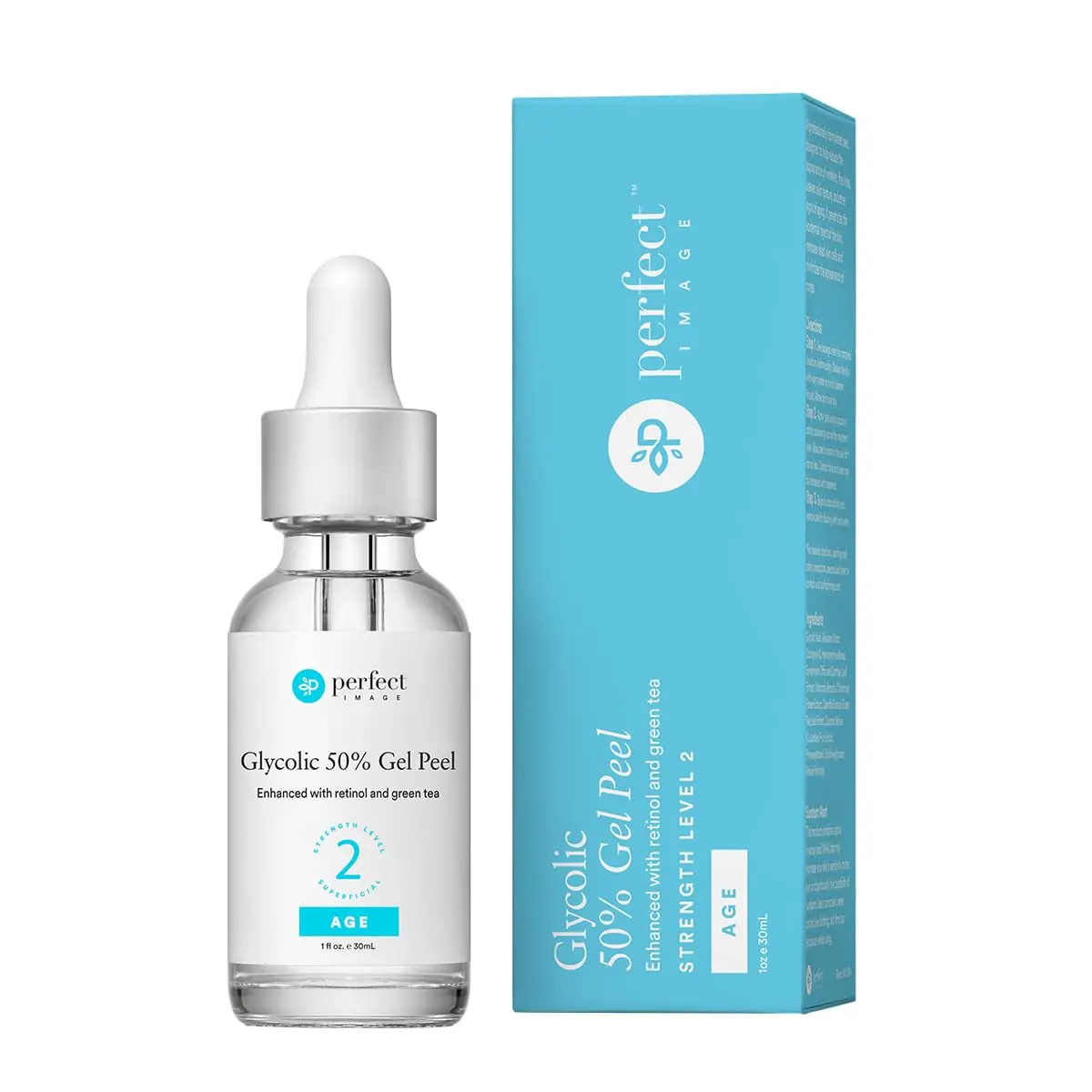 Perfect Image Glycolic Acid 50% Gel Peel with Retinol & Green Tea, 30ml | Professional Skin Exfoliant for Dry Skin - main product image