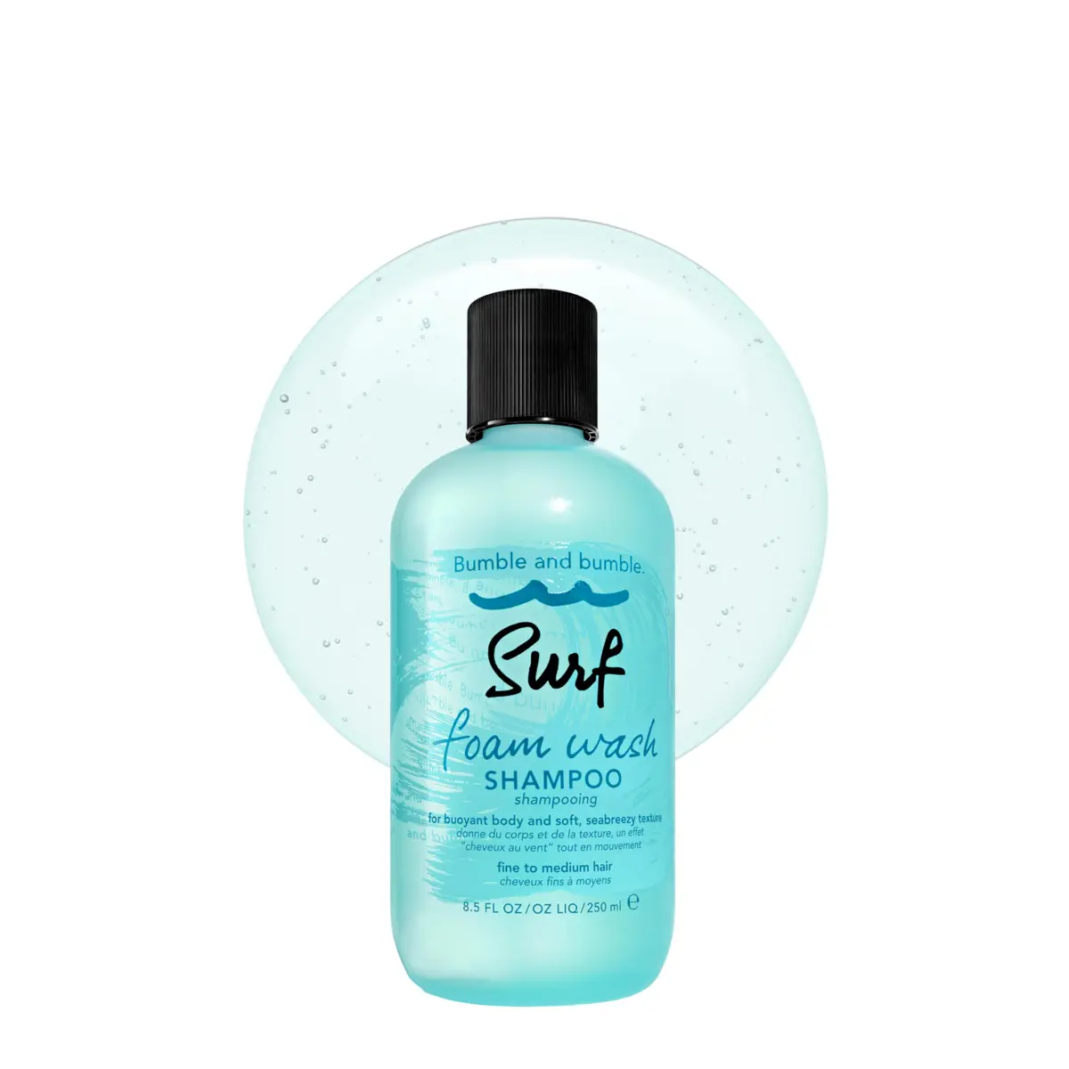 Bumble and bumble. Surf Foam Wash Texturizing Shampoo | Adds Lightweight Seabreezy Texture and Volume | For Fine to Medium Wavy, Straight, 8.5 Fl Oz - main product image