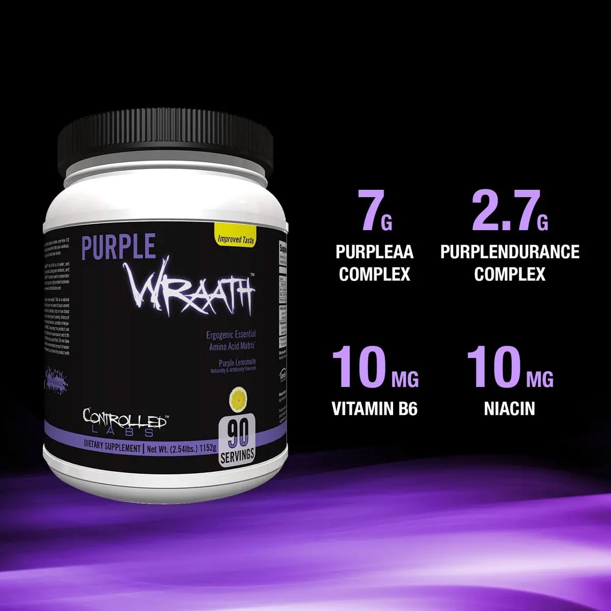 CONTROLLED LABS Purple Wraath BCAA & EAA Amino Acid Supplement 2.44lb | Supports Lean Gains & Recovery - view 3