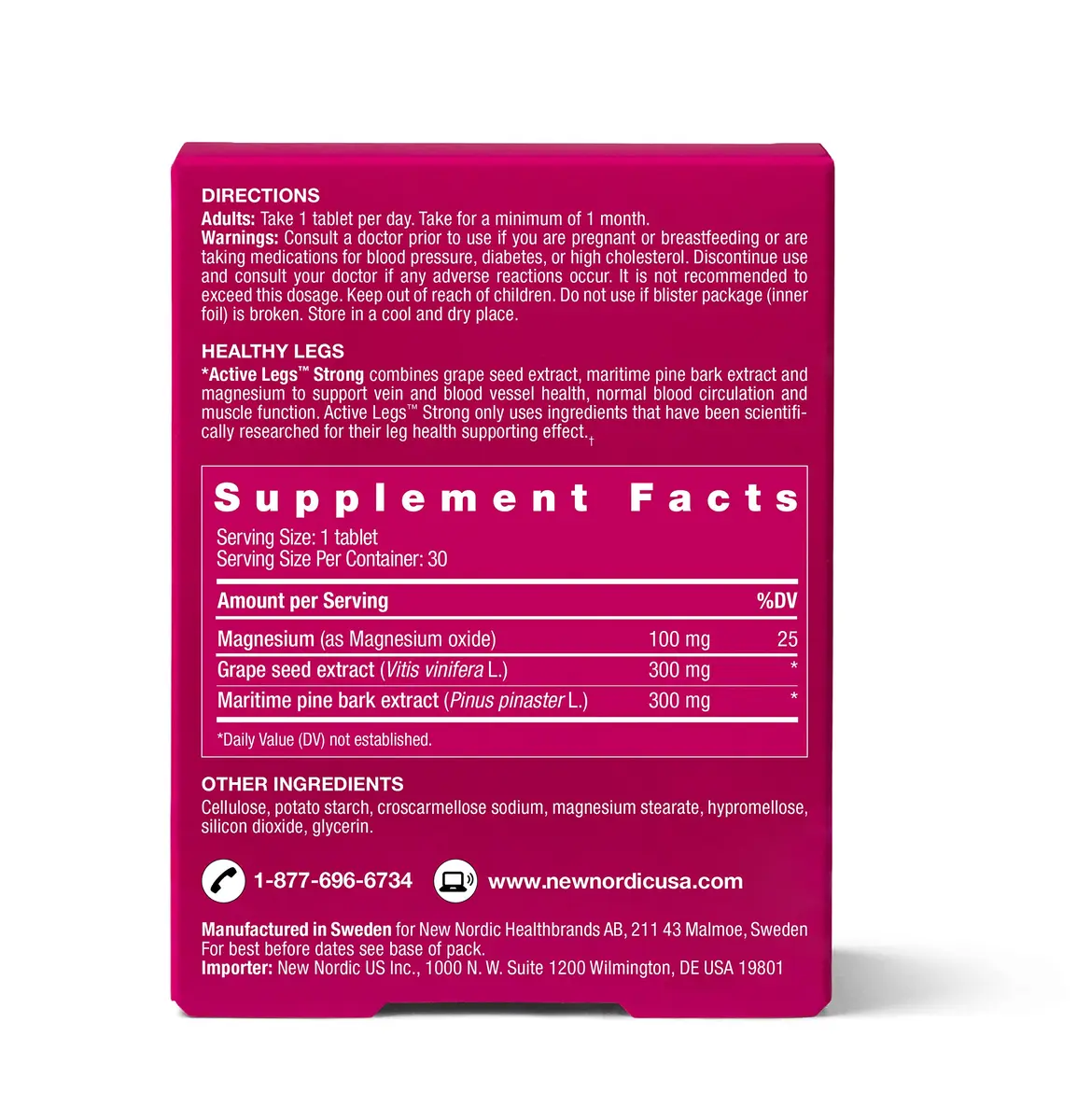 NEW NORDIC Active Legs Strong 30 Count | Leg Circulatory Support & Natural Extracts - view 5