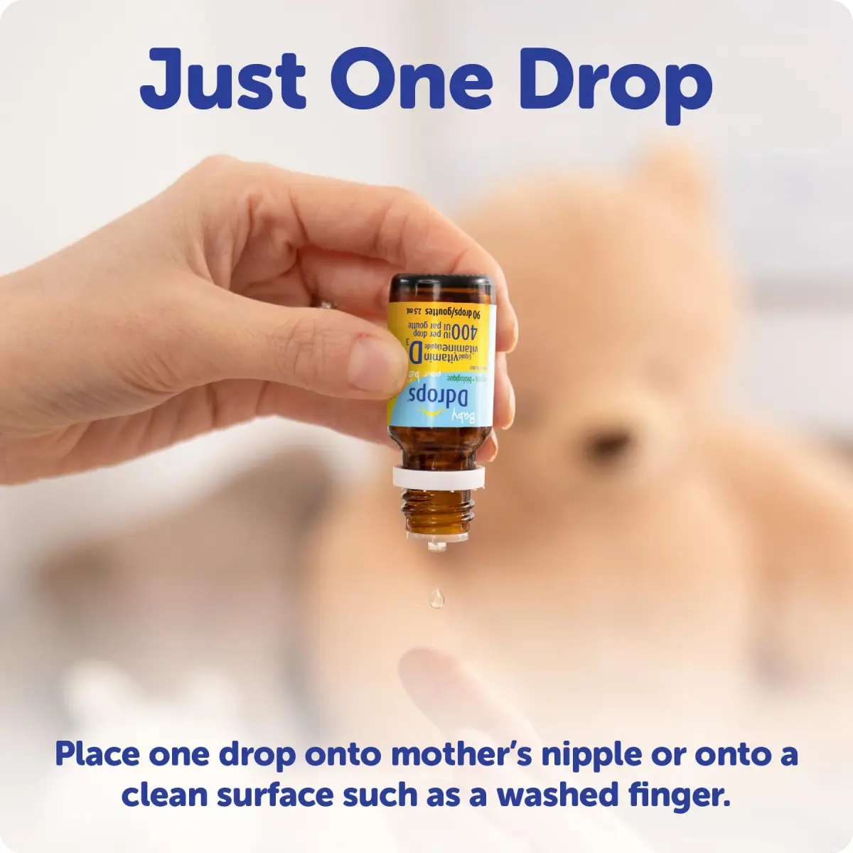 Baby Ddrops Liquid Vitamin D 400IU (2.5ml / 90 Drops) | Supports Healthy Growth & Development - view 5
