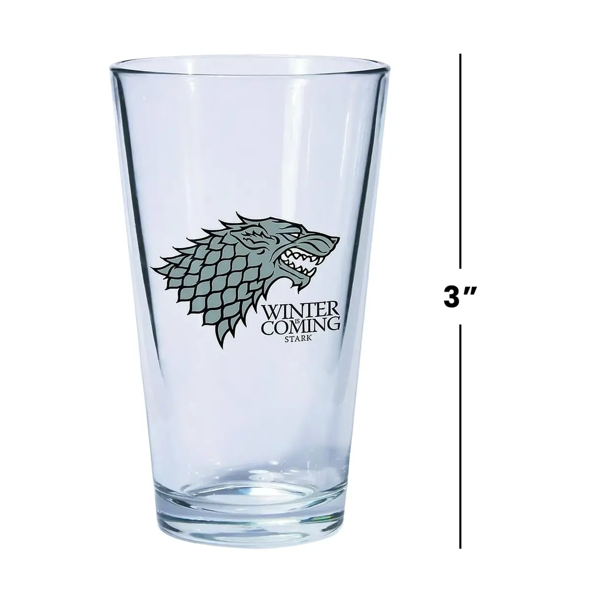 Dark Horse Game of Thrones Pint Glass Set: Stark & Baratheon 16oz | Officially Licensed Fantasy Drinkware - view 5