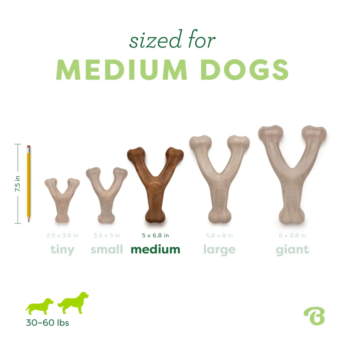 Benebone Wishbone Durable Dog Chew Toy for Aggressive Chewers, Real Bacon Flavor, Medium | Tough Nylon Chew Toy for Dogs - view 4