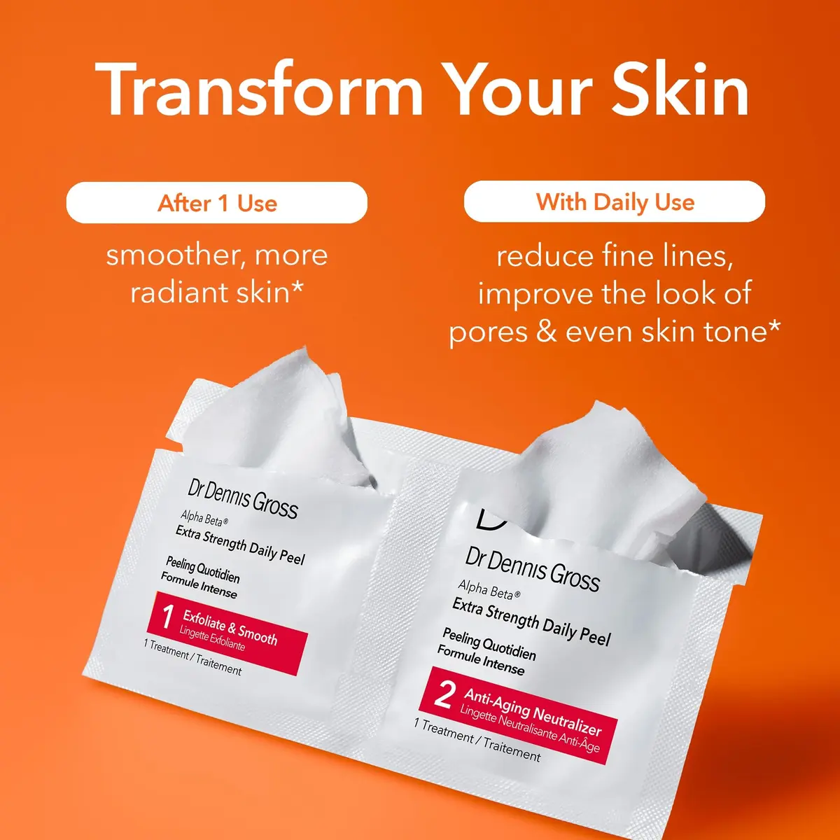 Dr Dennis Gross Alpha Beta Extra Strength Exfoliating Daily Peel - 60 Pack | Professional Results at Home - view 2