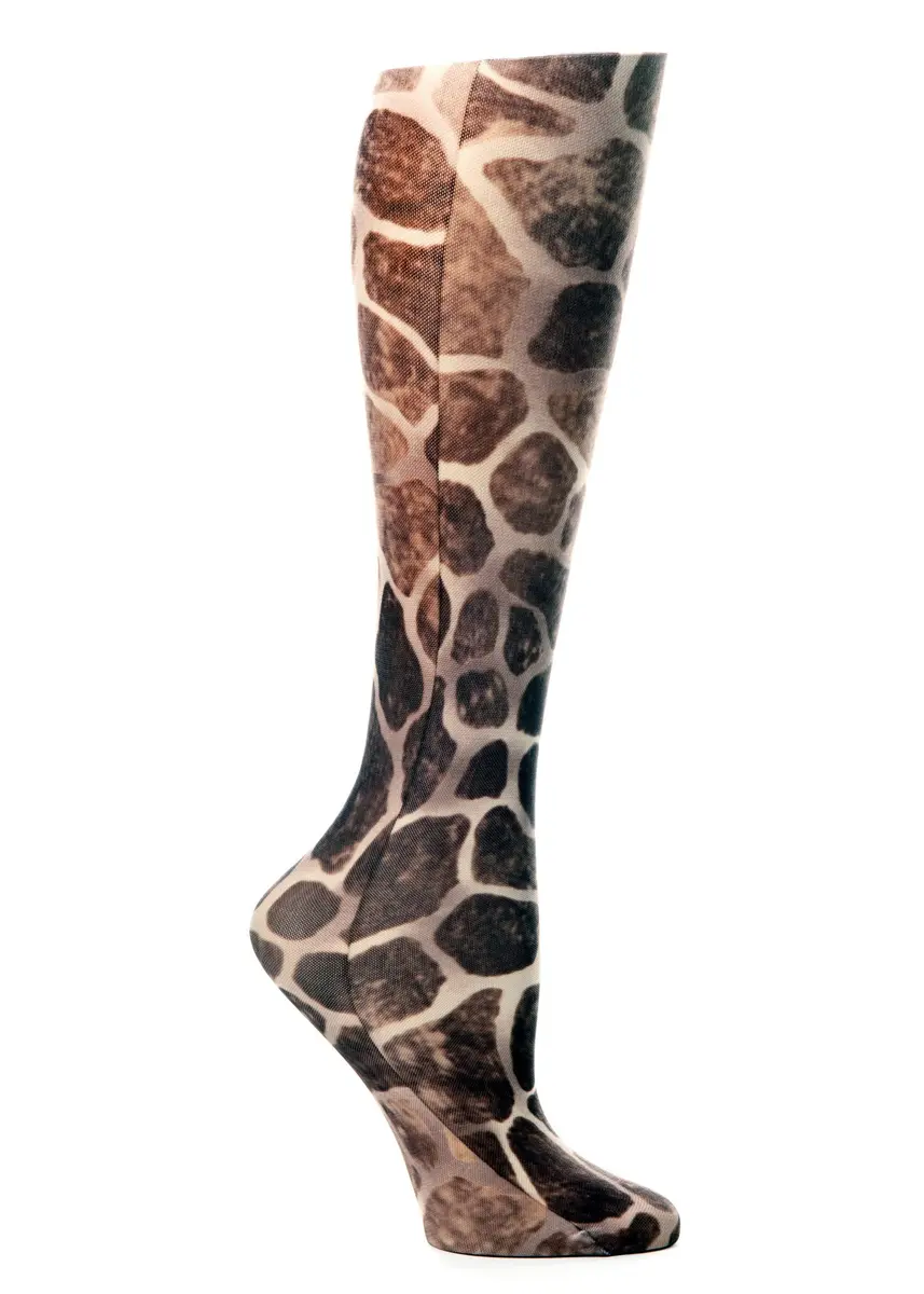 Celeste Stein Therapeutic Compression Socks New Giraffe 8-15 mmhg | Fashionable, Supportive & Made in USA - main product image