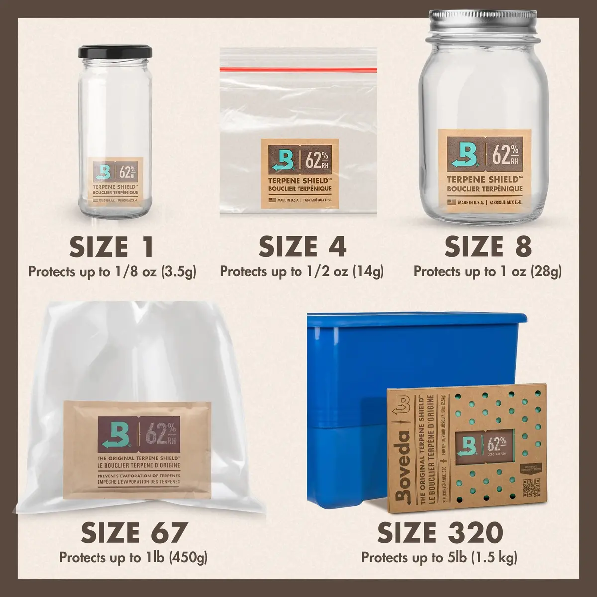 Boveda 62% Humidity Control Packs Size 67, 67g (2.36 oz) 12-Count | Maintains 62% RH for 2160 Hours - view 4