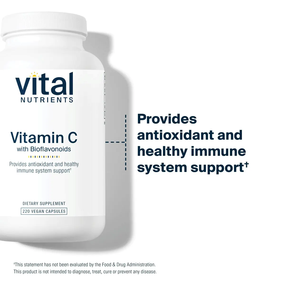 Vital Nutrients Vitamin C with Bioflavonoids 220 Capsules | Supports Immunity & Antioxidants - view 3