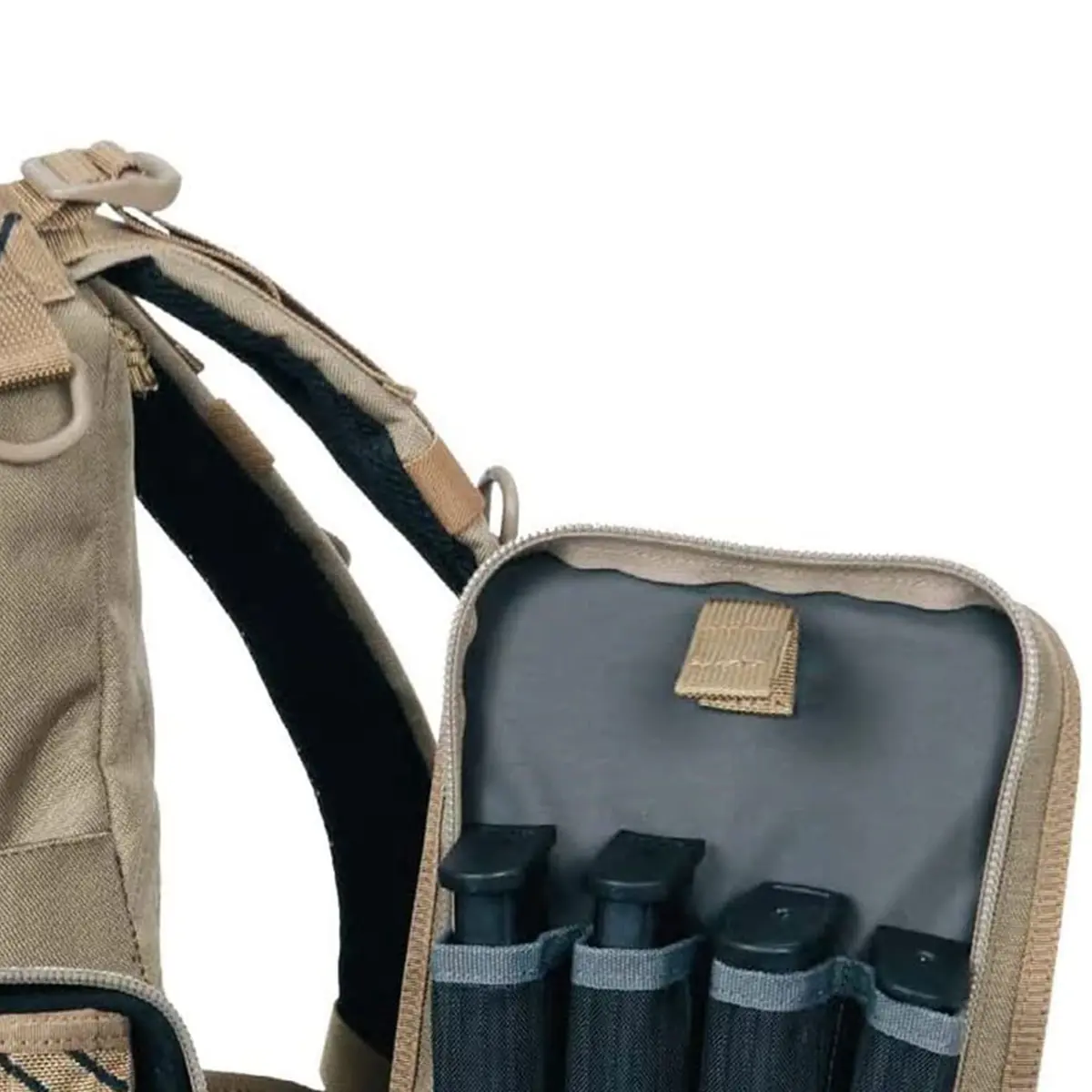 G.P.S. Tactical Range Backpack | Tan | 3 Handguns Capacity | Waterproof | Durable - view 3