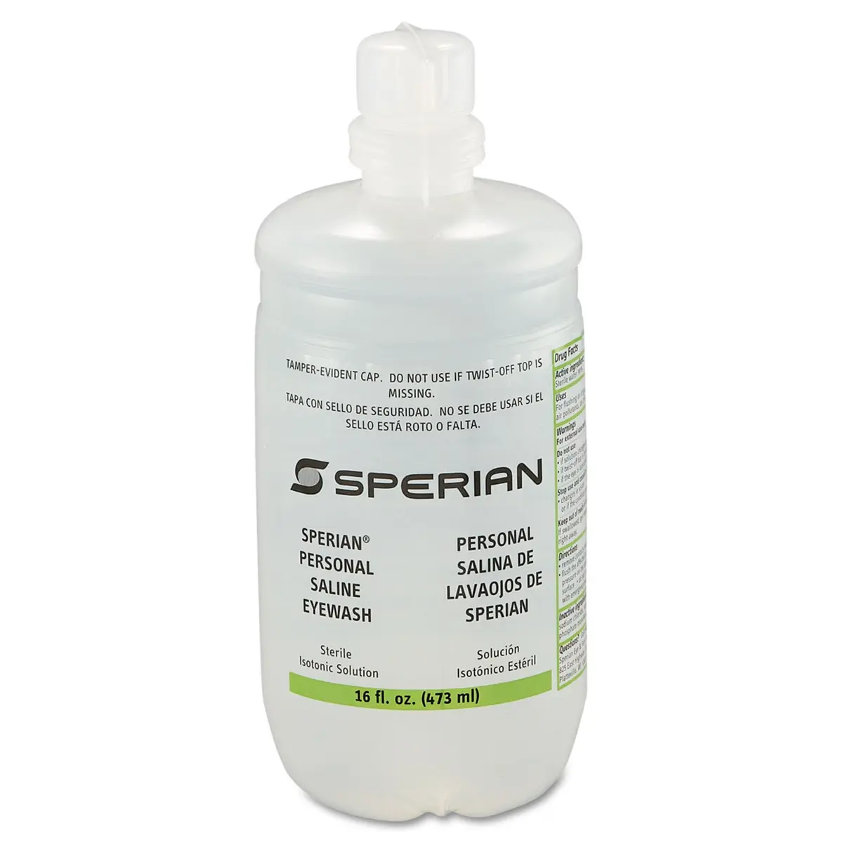 Honeywell Saline Personal Eyewash Bottle 16oz | Buffered Emergency Eye Cleansing Solution - main product image