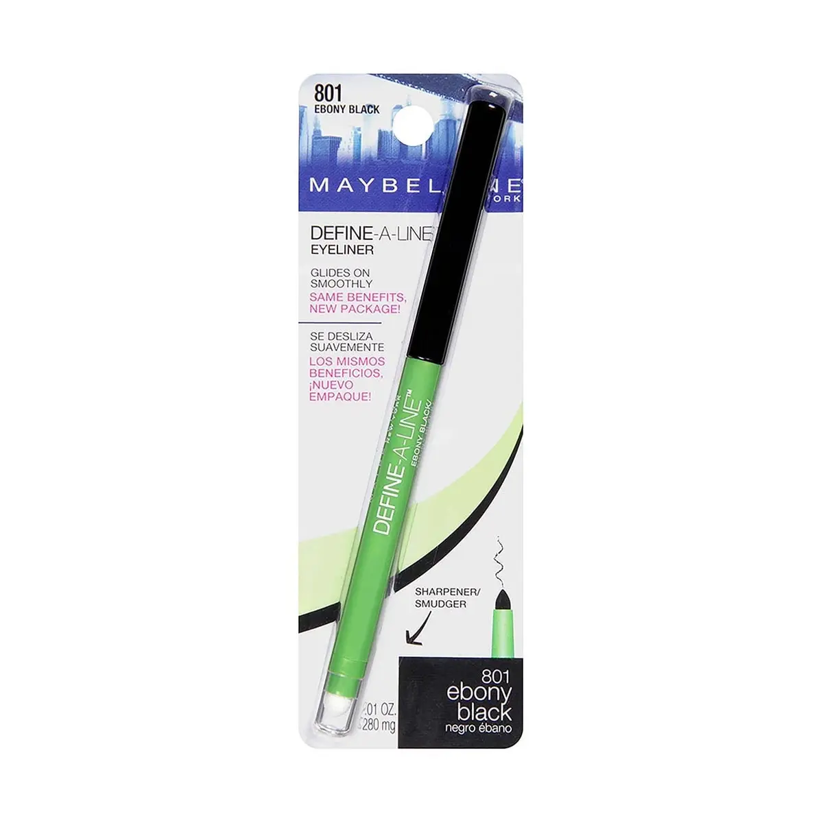Maybelline Define-A-Line Eyeliner, Ebony Black | Precise, Smudge-Free, Effortless Application - view 4