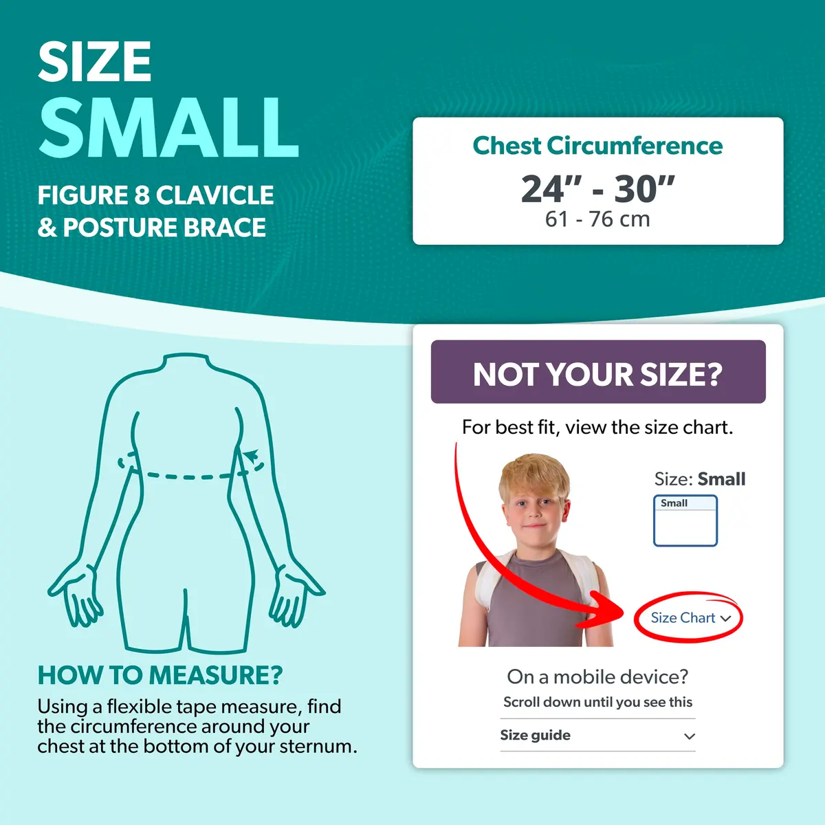 BraceAbility Clavicle Support Brace Small | Figure 8 Upper Back Brace Posture Corrector for Women and Men - view 2