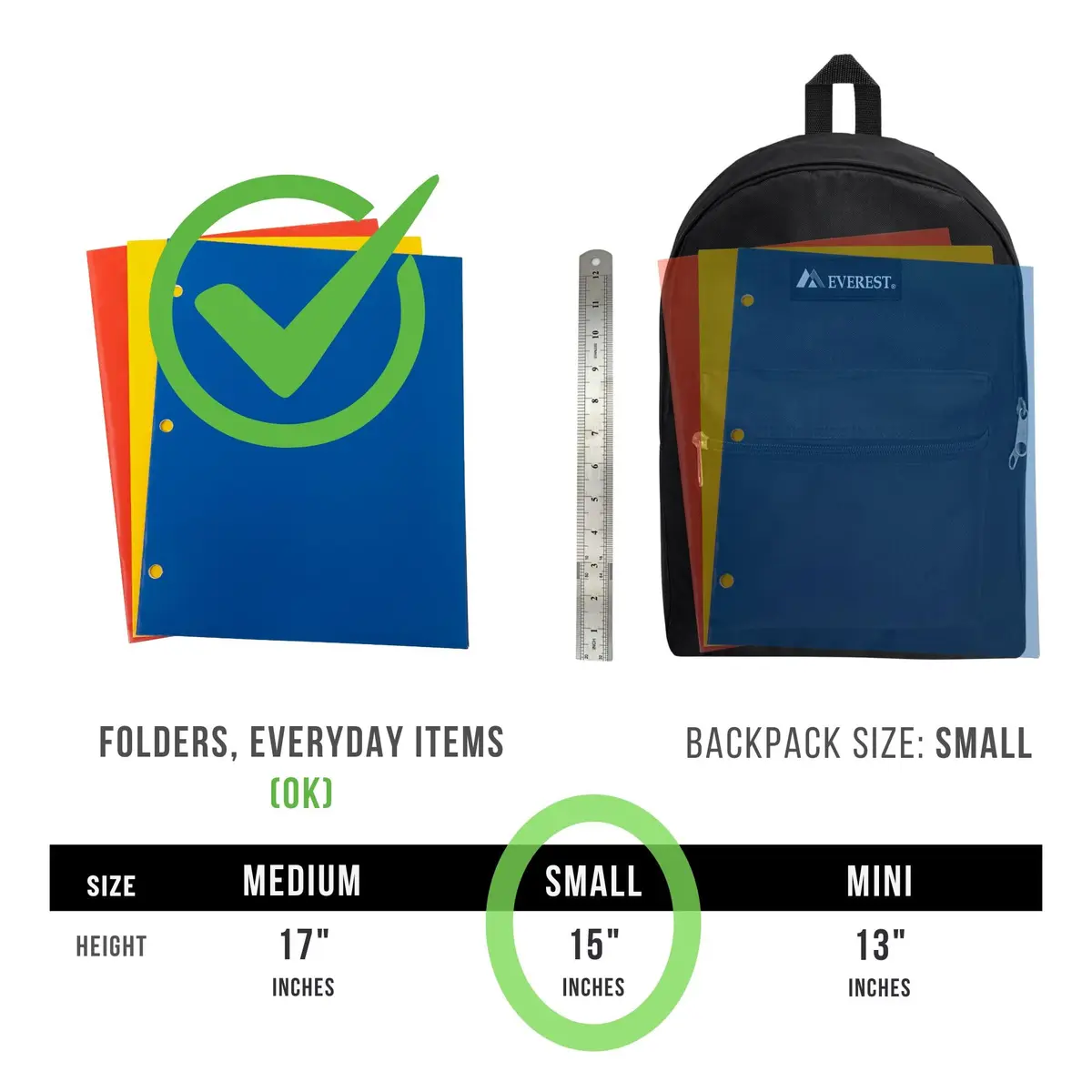 EVEREST Basic Backpack 13.9 L (15" Laptop Sleeve) | Everyday Travel Daypack - view 5