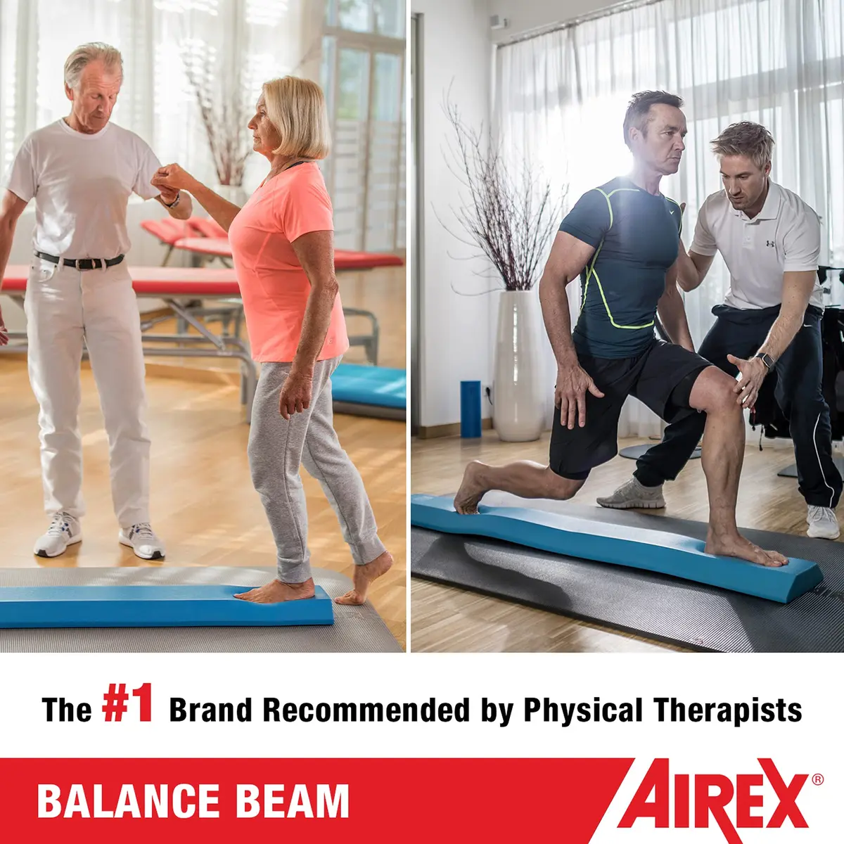 AIREX Balance Beam - Exercise Foam Pad for Physical Therapy, Kids, Yoga, Mobility, Stability, Blue, 62.99x9.45x2.36" - view 4