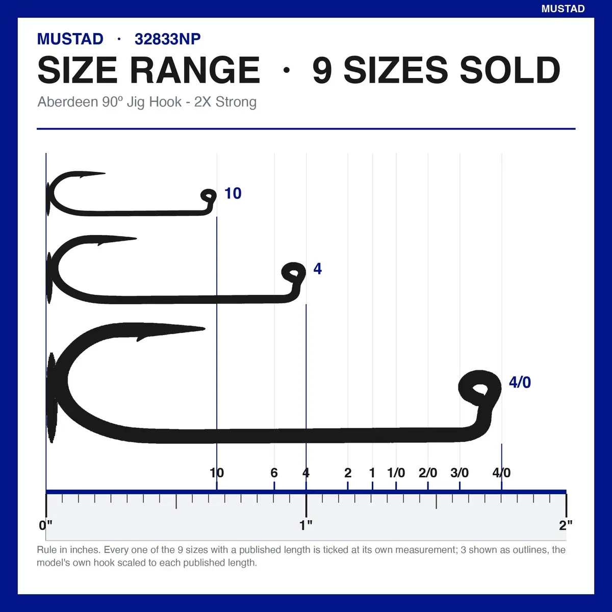 Mustad Jig Hook 1/0 | 90° Deep-Water Jigging, 2X Strong Black Nickel (en_US) - view 3