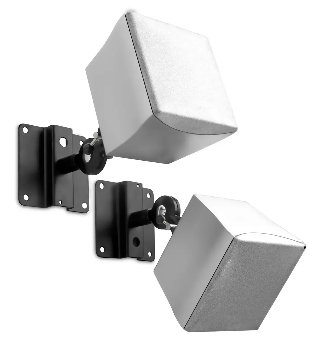 Mount-It! Heavy Duty Speaker Mounts for Wall and Ceiling, Black, 2 Pack | Universal Satellite & Bookshelf Speaker Brackets - view 2