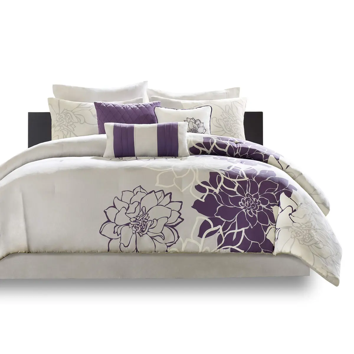 Madison Park Lola Sateen Cotton Comforter Set-Twin/Twin XL | Floral Medallion All Season Bedding - view 8