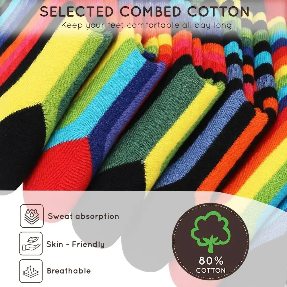 Mysocks Rainbow Socks Unisex Crew Length 8-12 | Colorful Pride Striped Socks for Women Men - view 6