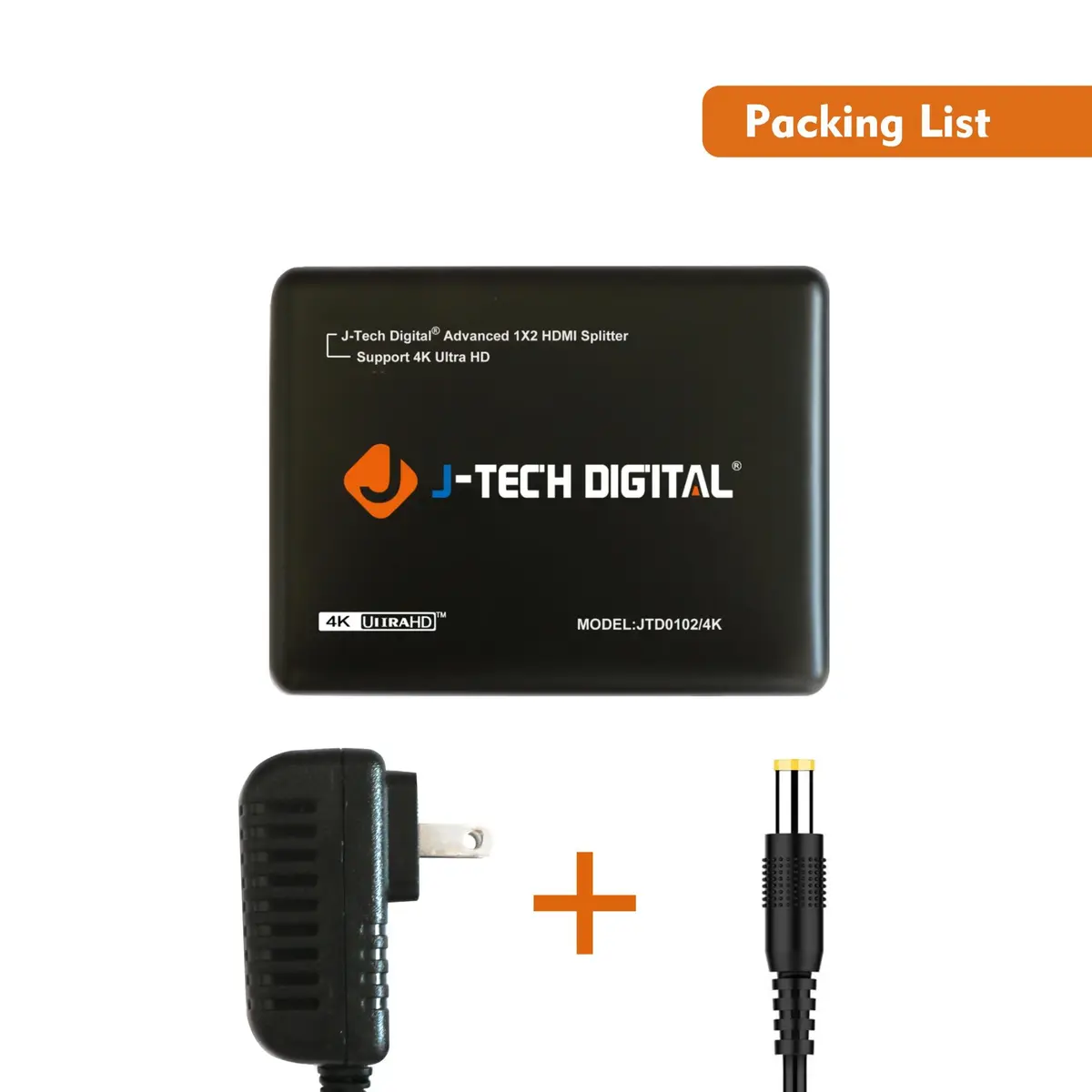 J-Tech Digital 1x2 HDMI Splitter 4K Ultra HD 3840x2160 | Supports 3D & Deep Color - view 4