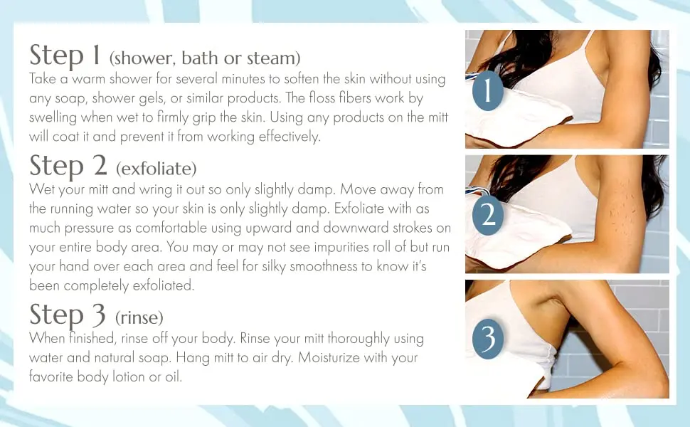 MicrodermaMitt Deep Exfoliating Mitt for Body | Natural Skin Care & Dead Skin Removal - view 8