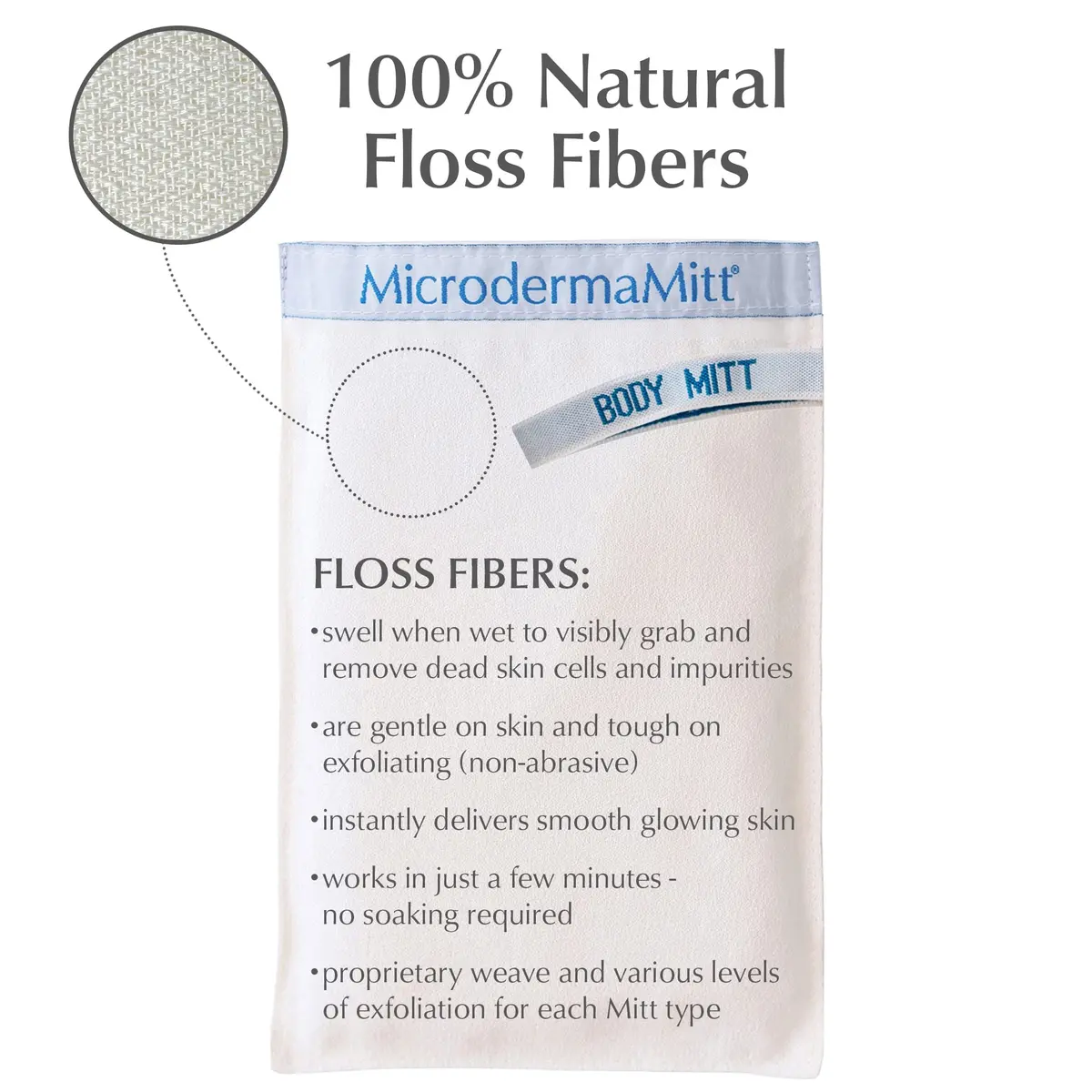MicrodermaMitt Deep Exfoliating Mitt for Body | Natural Skin Care & Dead Skin Removal - view 9