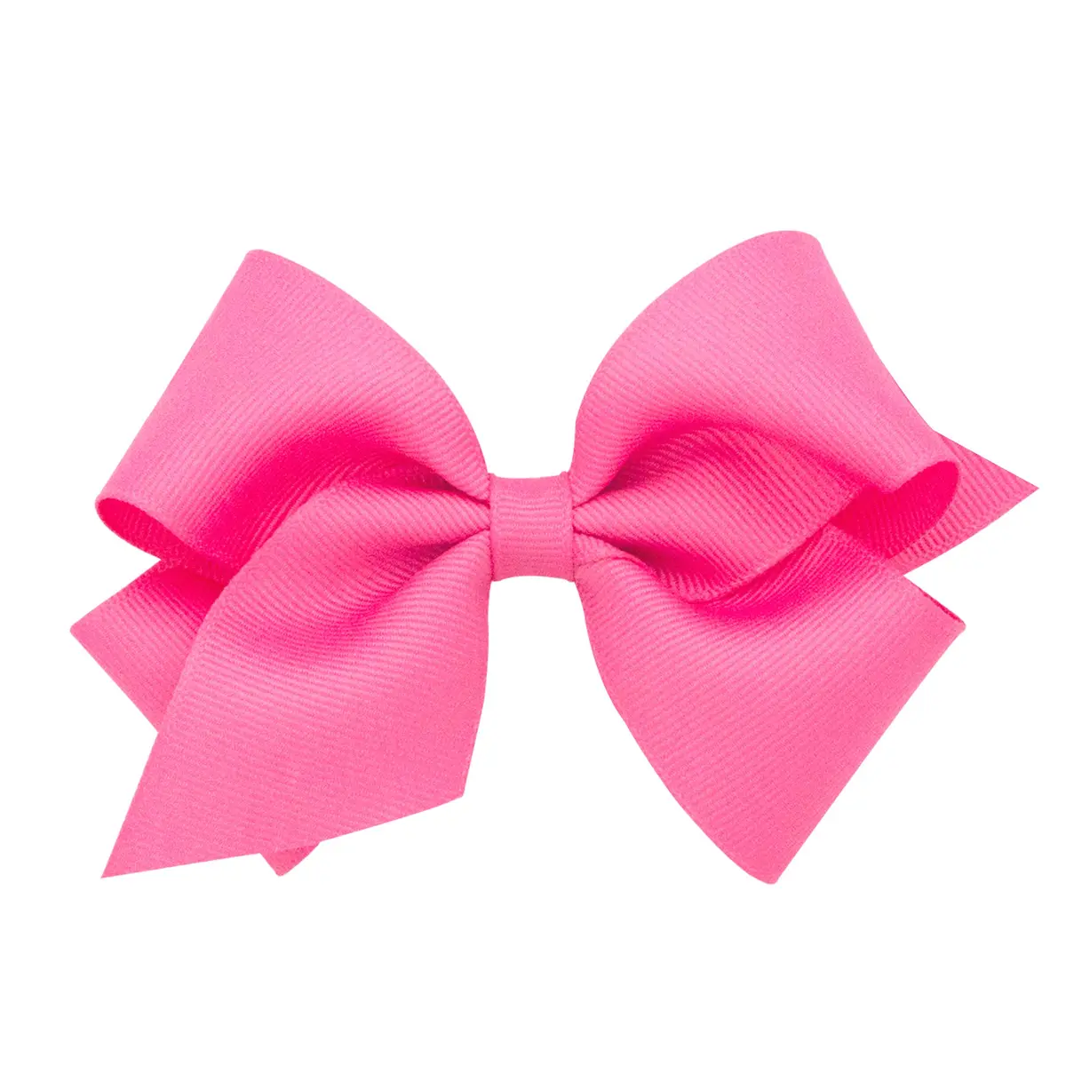 Wee Ones Small Classic Grosgrain Hair Bow - Hot Pink | Patented WeeStay No Slip Clip - main product image