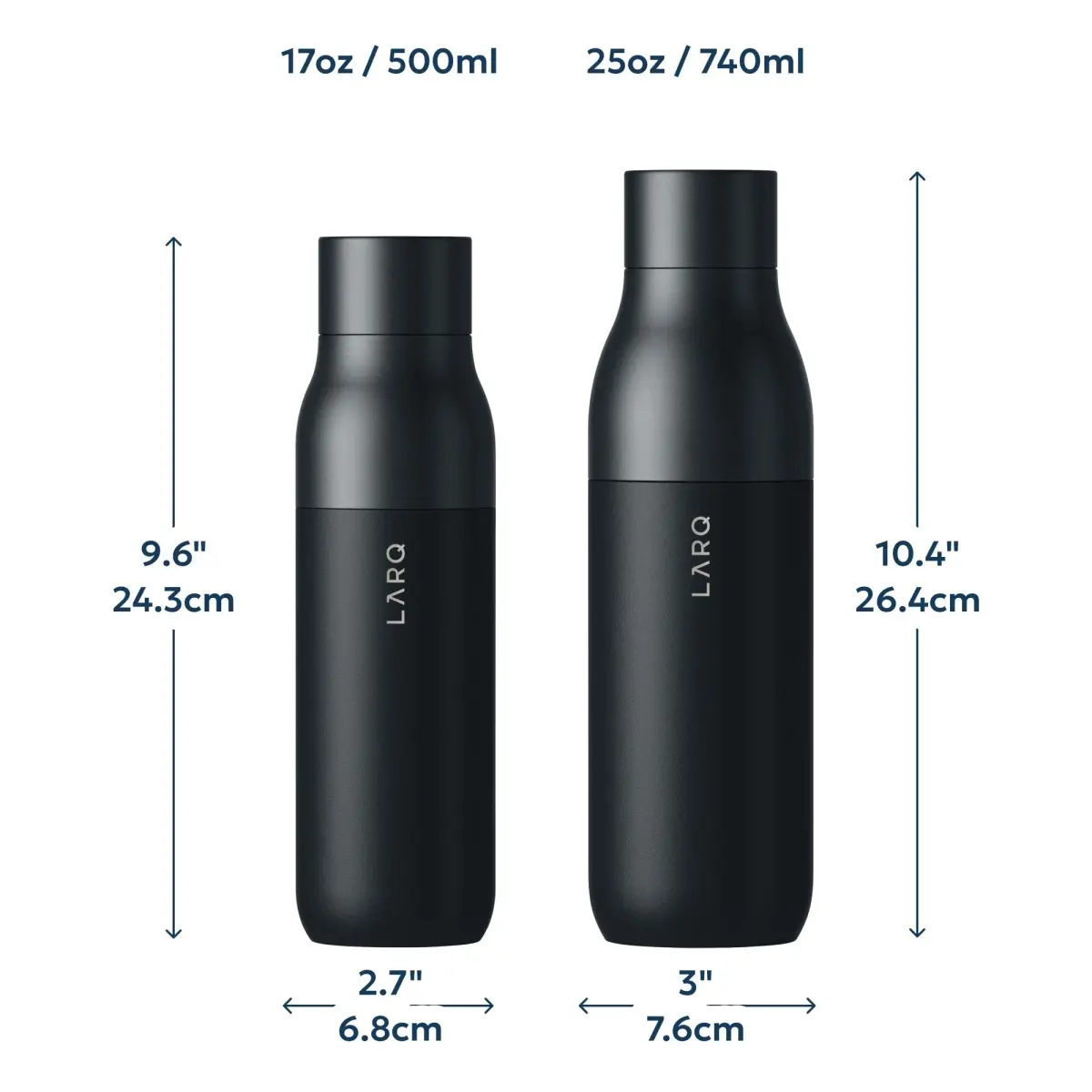 LARQ Twist Top Insulated Stainless Steel Water Bottle 500ml (17 fl oz) | Keeps Cold 24 Hrs, Hot 12 Hrs - view 7