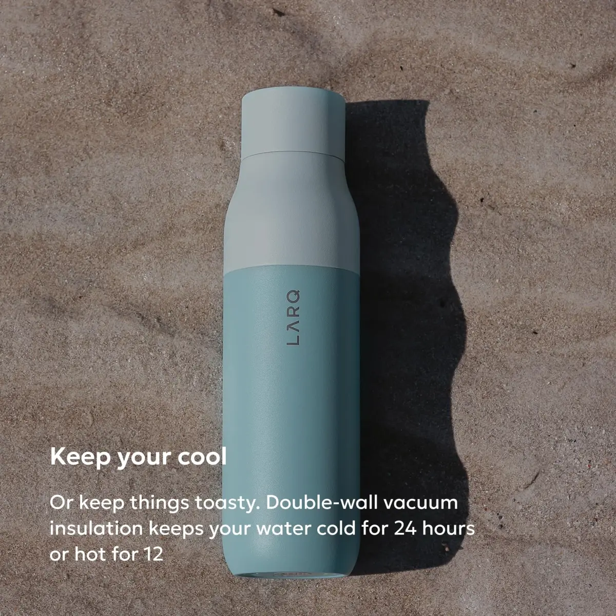LARQ Twist Top Insulated Water Bottle 500ml (17 fl oz) | Leak-Proof Stainless Steel for Cold 24h, Hot 12h - view 4