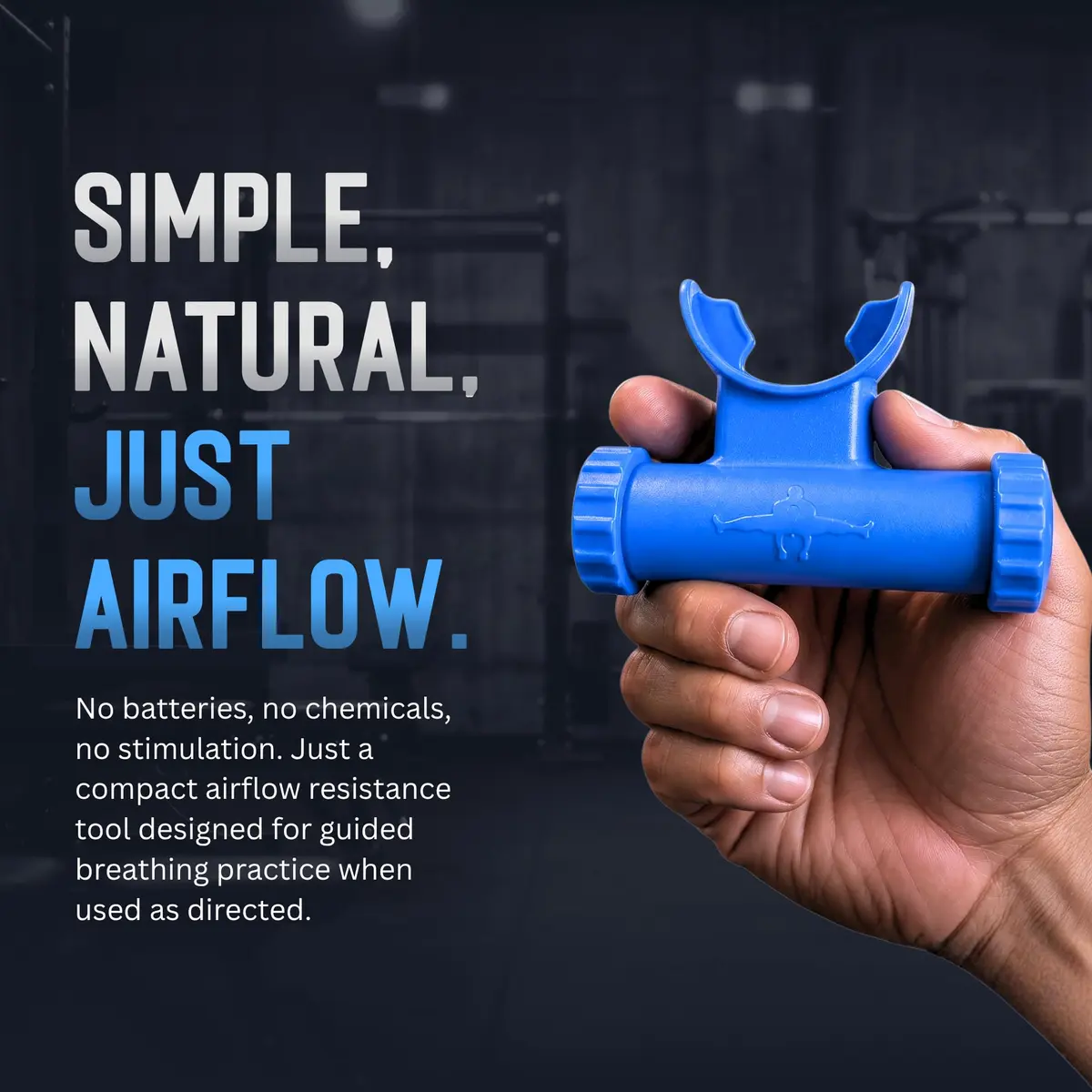 O2Trainer Breathing Muscle Trainer | Endurance & Lung Power for Athletes, Singers & High-Altitude | 16 Resistance Caps | Blue - view 5