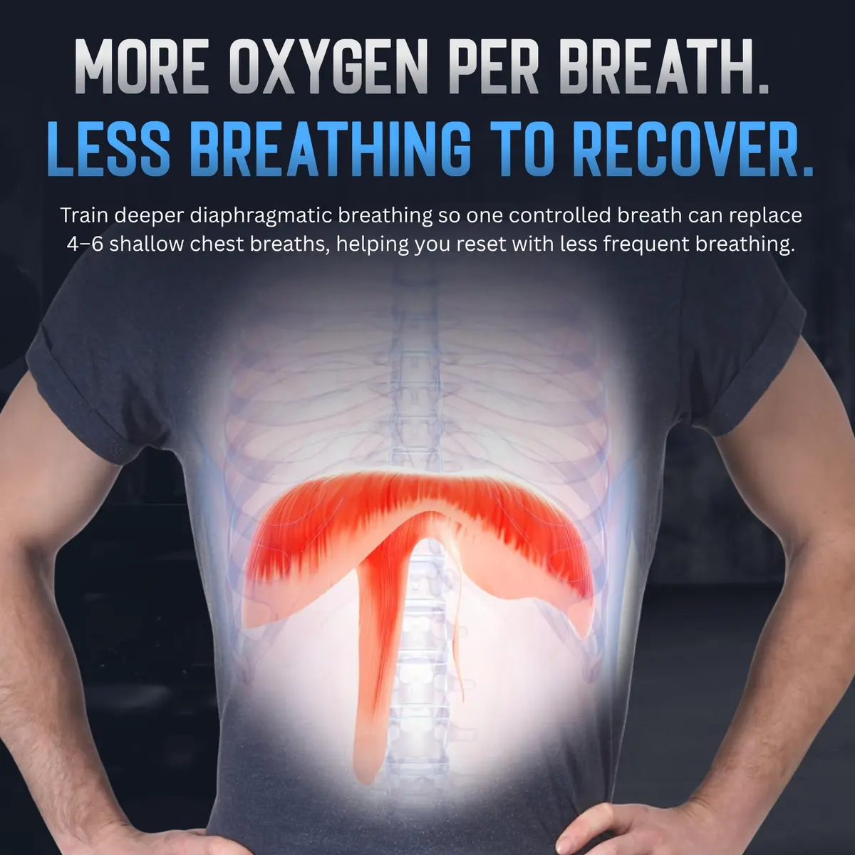 O2Trainer Breathing Muscle Trainer | Endurance & Lung Power for Athletes, Singers & High-Altitude | 16 Resistance Caps | Blue - view 4