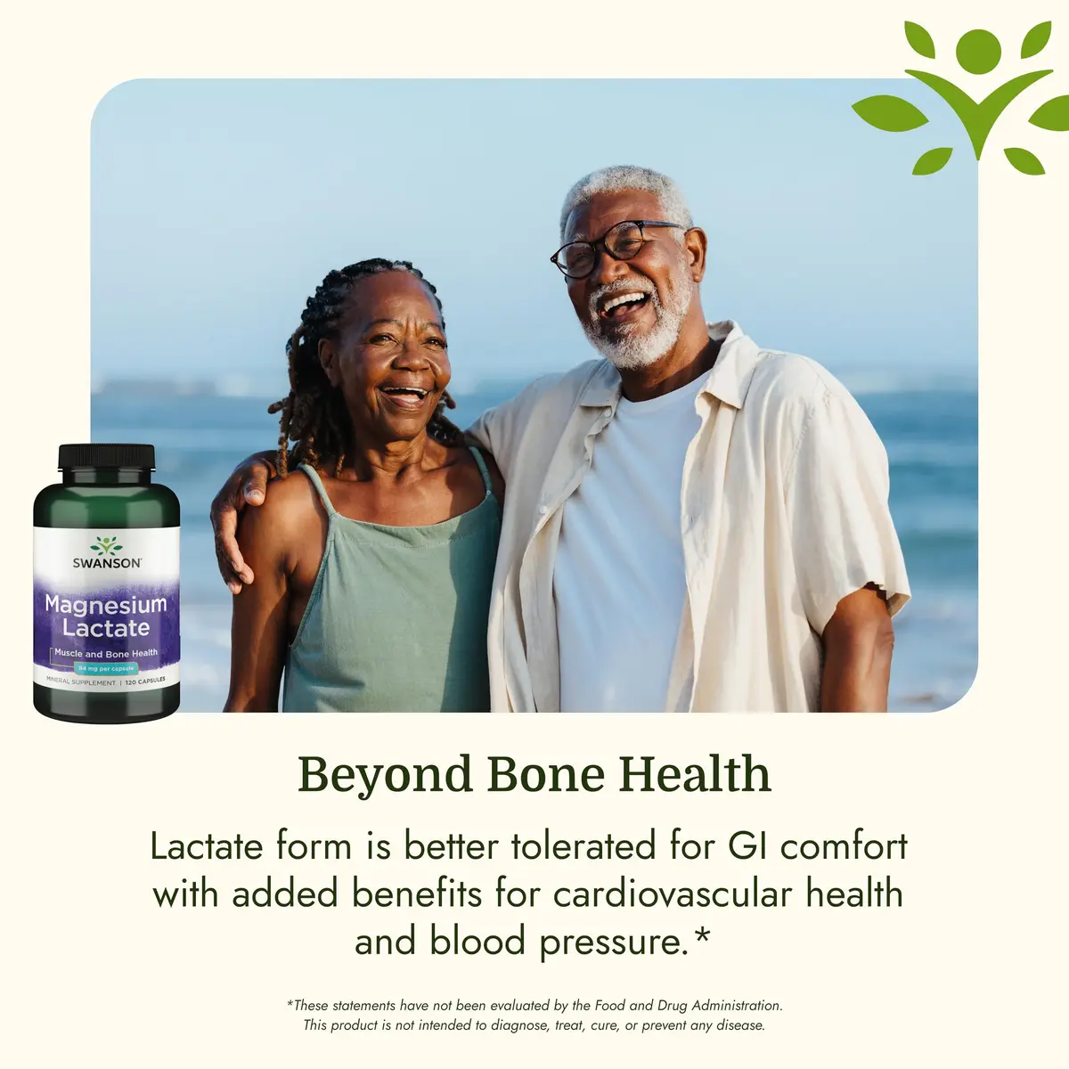 Swanson Magnesium Lactate Lactose-Free 84 mg | Supports Muscles & Bones, Gentle Absorption - view 5