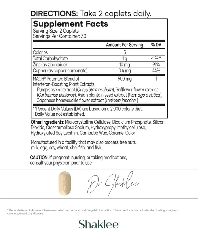 Shaklee NutriFeron® - Immune Support with Zinc - 60 Caplets | Boosts Interferon Naturally - view 3