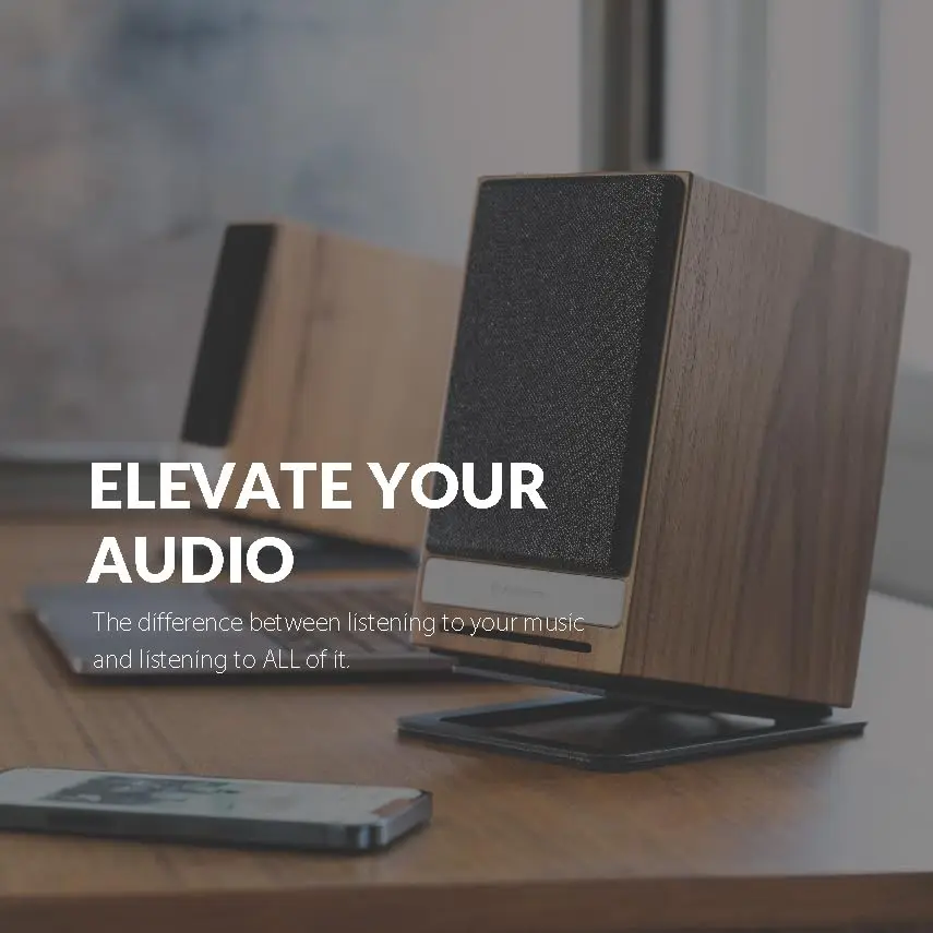 Audioengine DS1M Metal Speaker Stands Pair – Desktop Speaker Stands | Elevate & Damp Vibrations - view 6