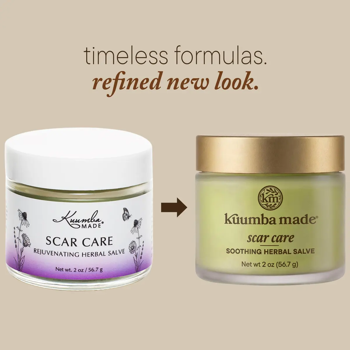 Kuumba Made Scar Care Salve Herbal Balm with Comfrey & Calendula 2 Oz | Supports Skin Renewal & Discoloration - view 2