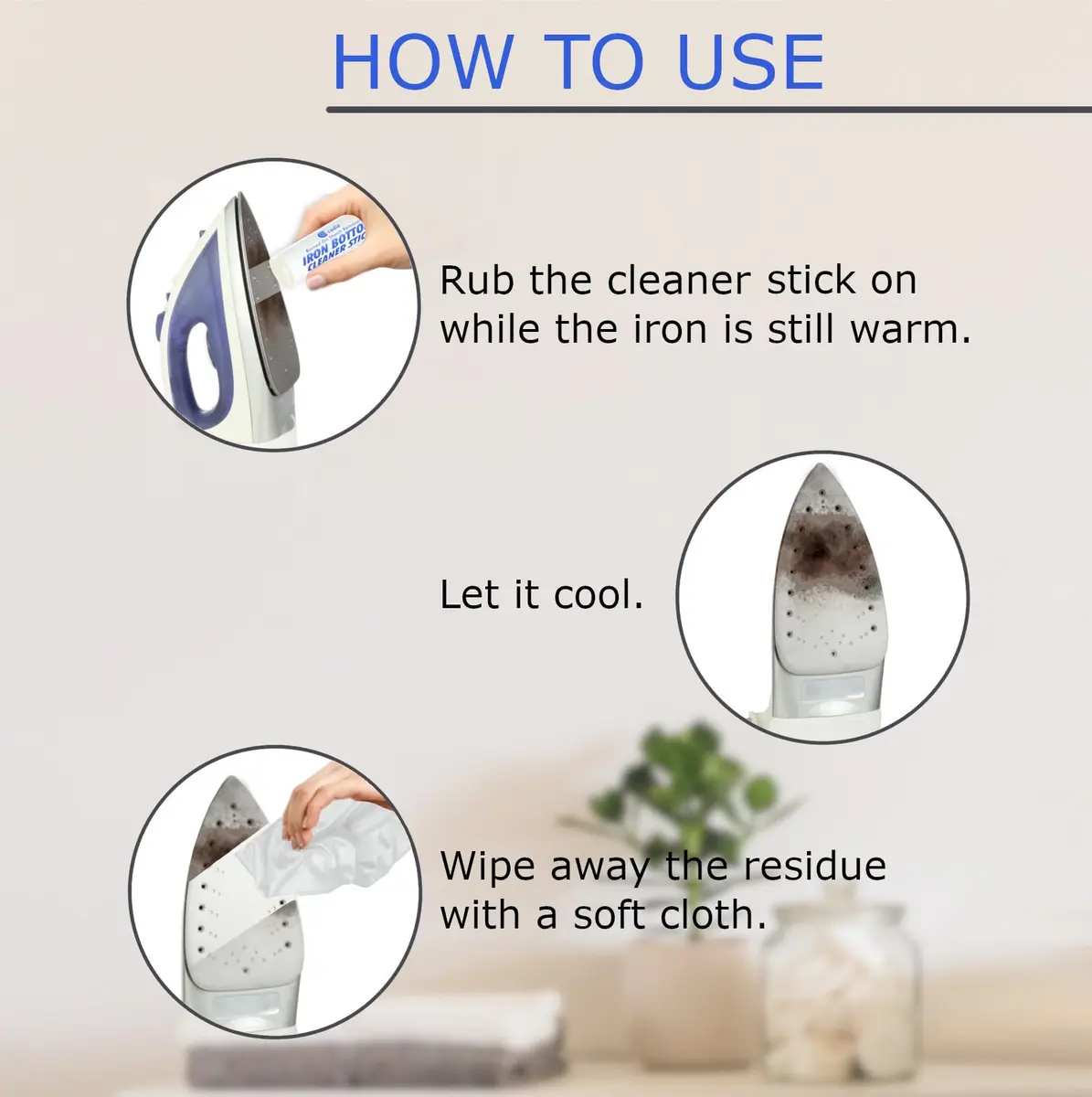 Cadie Steam Cleaner Stick 1 Pack | Effective Iron Soleplate Removal - view 3
