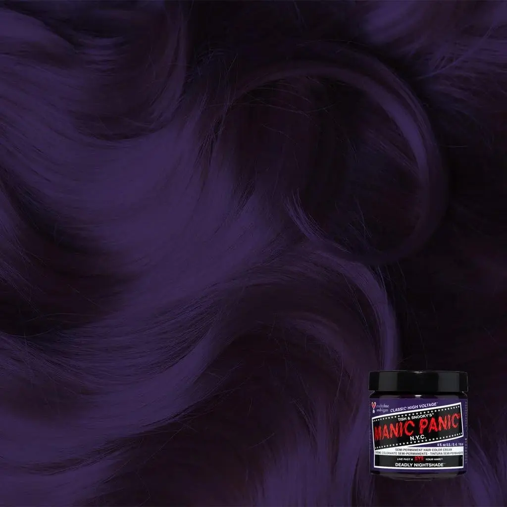 MANIC PANIC Semi Permanent Purple Hair Dye, Deadly Nightshade, 4 oz | Vibrant, Long-Lasting Color for DIY & Salon - view 2