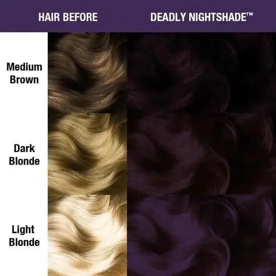 MANIC PANIC Semi Permanent Purple Hair Dye, Deadly Nightshade, 4 oz | Vibrant, Long-Lasting Color for DIY & Salon - view 3
