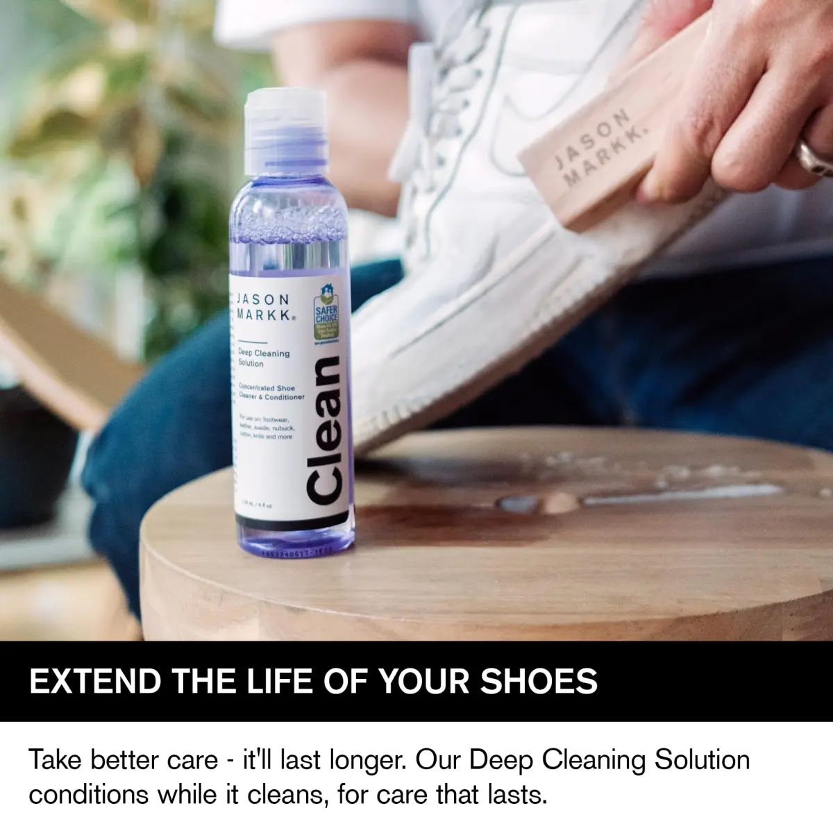 Jason Markk Deep Cleaning Solution for Footwear 236ml (8 Fl Oz) | Concentrated Formula for Leather, Suede, Nubuck, Canvas - view 5