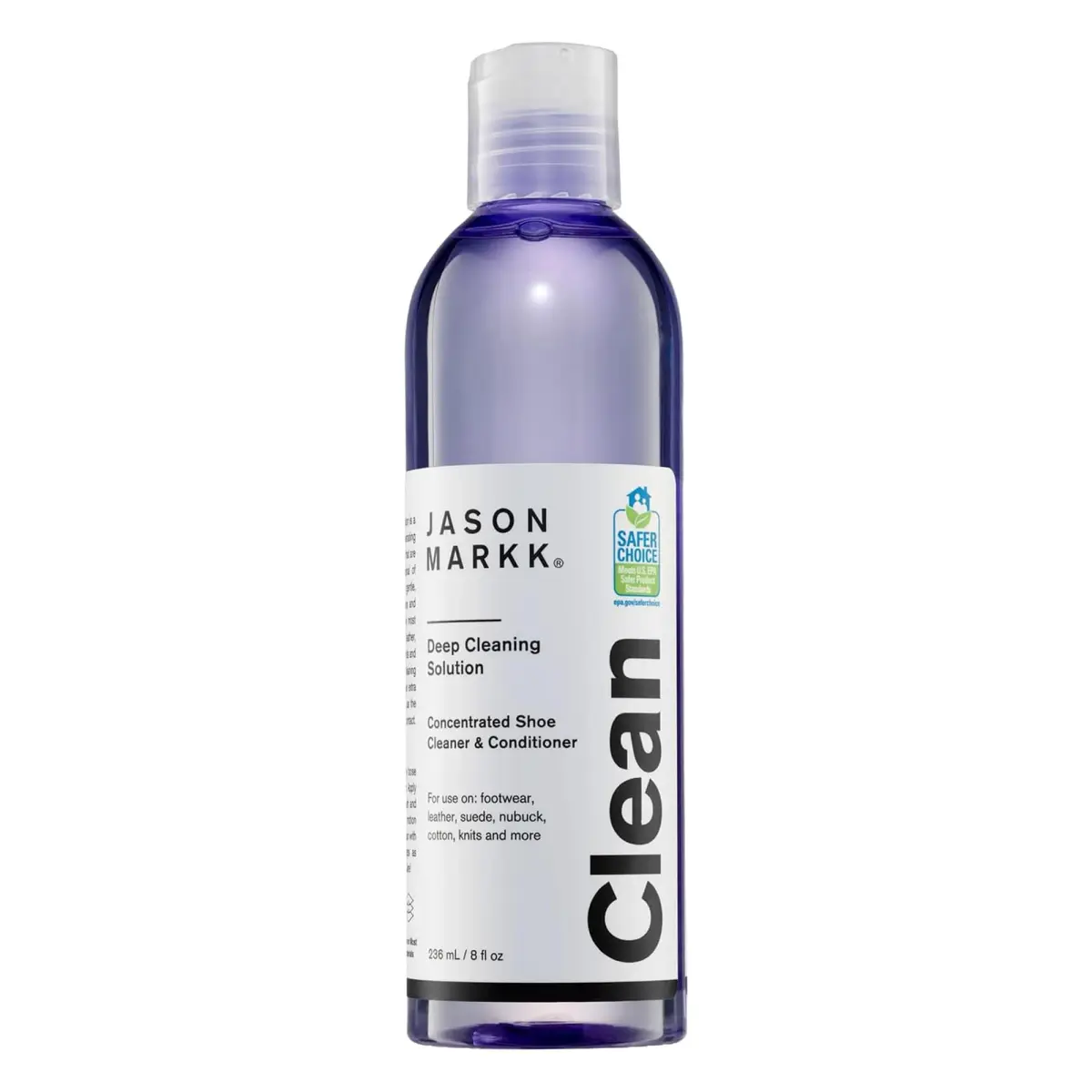 Jason Markk Deep Cleaning Solution for Footwear 236ml (8 Fl Oz) | Concentrated Formula for Leather, Suede, Nubuck, Canvas - main product image