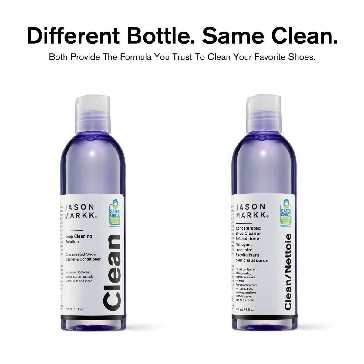 Jason Markk Deep Cleaning Solution for Footwear 236ml (8 Fl Oz) | Concentrated Formula for Leather, Suede, Nubuck, Canvas - view 2