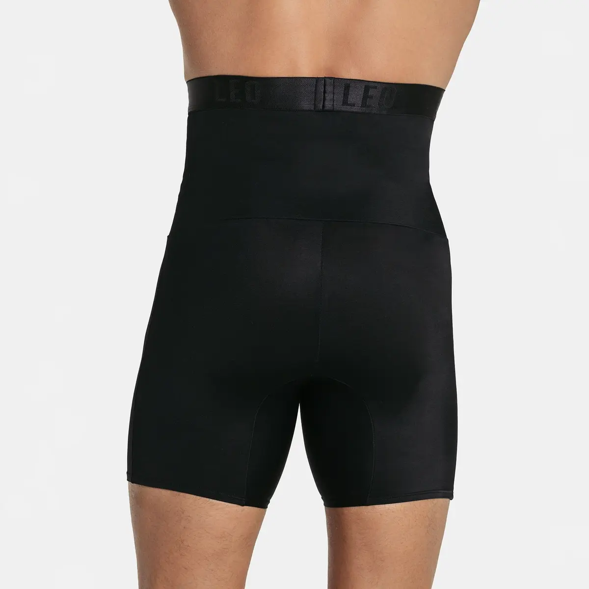 Leo Waist Slimmer Mens Underwear Girdle Compression - Tummy Control Shapewear Boxers Shorts For Men Black | Moderate Compression & Back Support - view 3