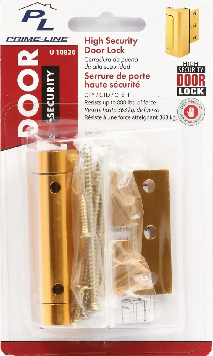 PRIME-LINE U 10826 Door Reinforcement Lock 7.6 cm (3 in.) Stop | High Security for Swing-In Doors - view 6