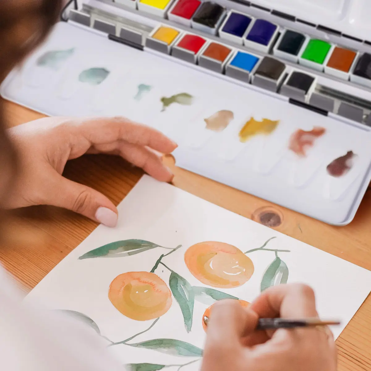 SENNELIER L'Aquarelle French Watercolor Paint, Metal Set of 18 Half Pans | Bright, Light & Transparent (105 characters) - view 8