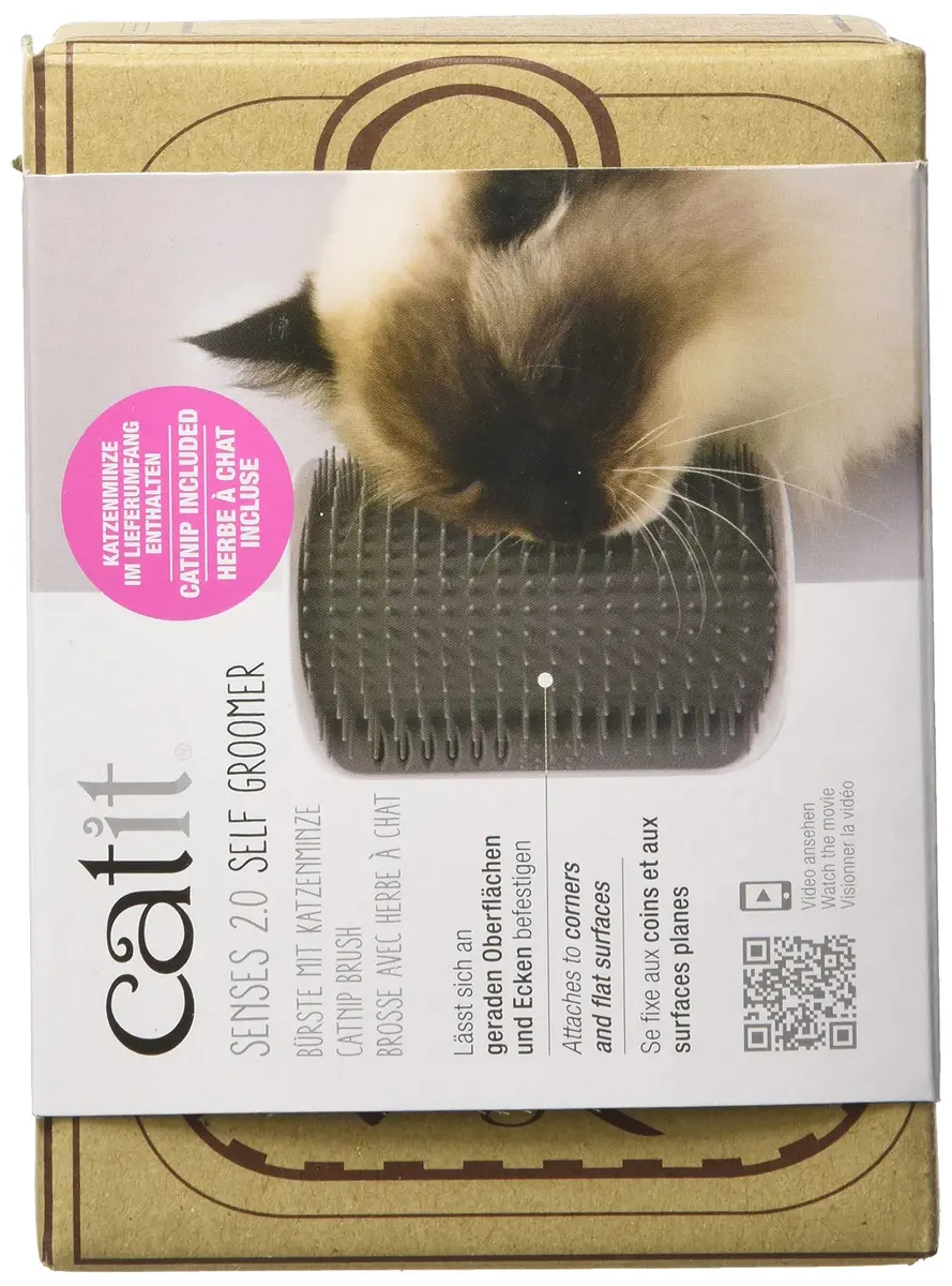 Catit Senses 2.0 Self Groomer Brush with Catnip Pouch | All Hair Types - view 5