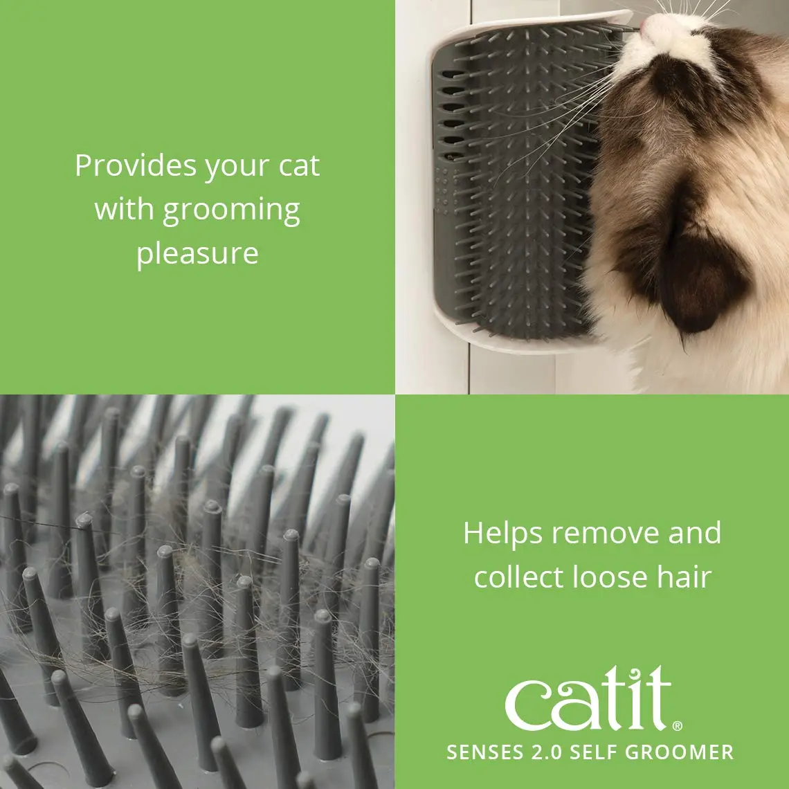 Catit Senses 2.0 Self Groomer Brush with Catnip Pouch | All Hair Types - view 2