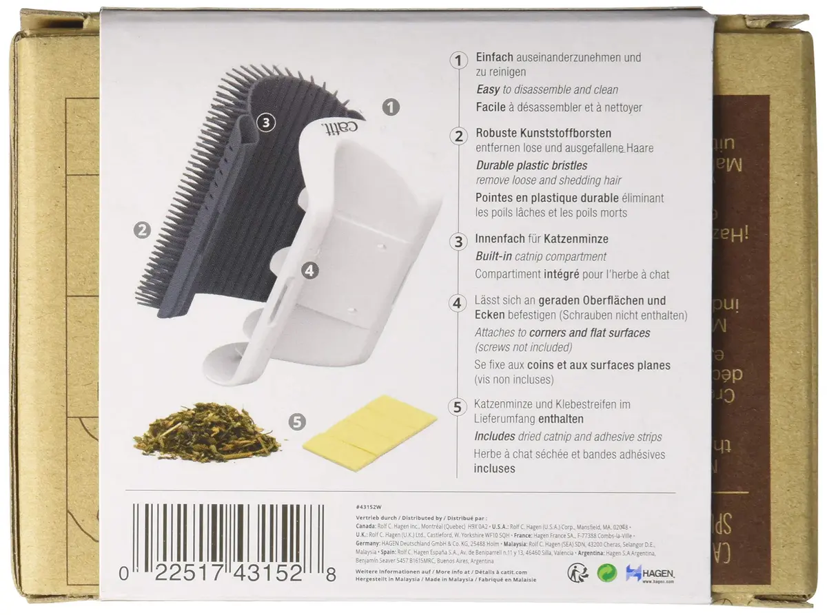 Catit Senses 2.0 Self Groomer Brush with Catnip Pouch | All Hair Types - view 4
