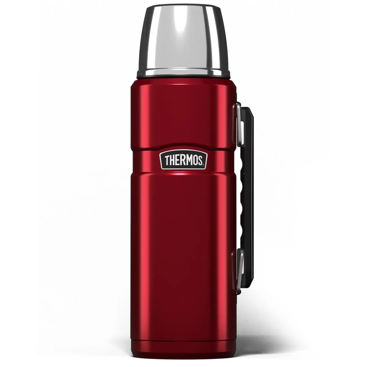 Thermos Stainless King Flask, Cranberry Red, 1.2 L (40.6 oz) | 24 Hours Hot & Cold - main product image